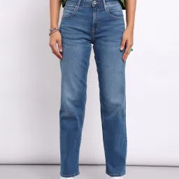 Lee Indigo Straight Fit High Rise Jeans image 1