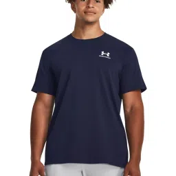 Under Armour Blue Cotton Loose Fit Sports T-Shirt image 1