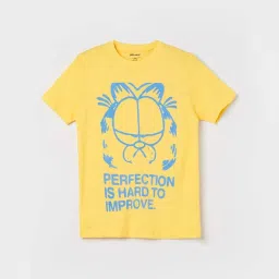Fame Forever by Lifestyle Yellow Printed Regular Fit T-Shirt image 1