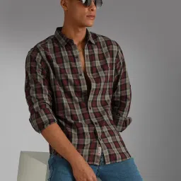 High Star Green Cotton Regular Fit Checks Shirt image 1