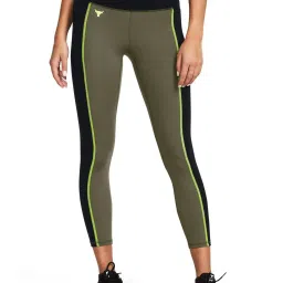 UNDER ARMOUR Green Color-Block Sports Leggings image 1