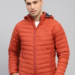 Monte Carlo Rust Regular Fit Quilted Hooded Jacket-picture-10