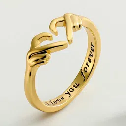 Women's Gold Plated Adjustable Finger Ring-image-8