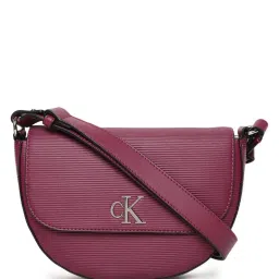 CALVIN KLEIN Amaranth Textured Cross Body Bag image 1