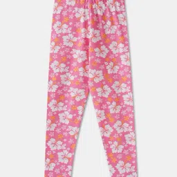 R&B Kids Pink Floral Regular Fit Leggings-picture-16
