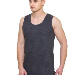 Bodycare Charcoal Melange Regular Fit Vest image 3