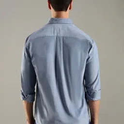 Tommy Hilfiger Blue Cotton Regular Fit Shirt image 2