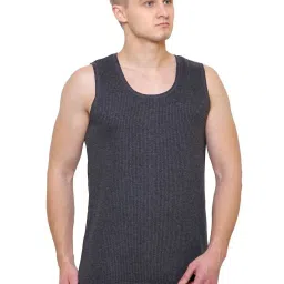 Bodycare Charcoal Melange Regular Fit Vest image 1