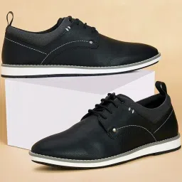 Byford by Pantaloons Men's Black Derby Shoes image 1