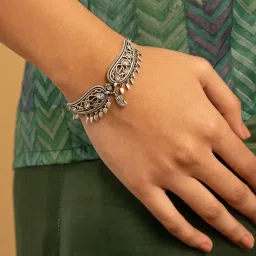 Shaya 925 Oxidized Silver Dhoom Dhaam Bracelet image 1