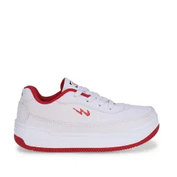 Campus Kids White & Red Casual Sneakers image 1