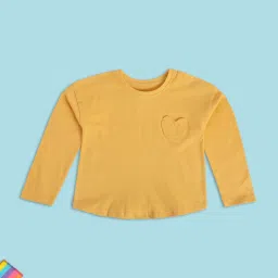 MINIKLUB Kids Yellow Solid Full Sleeves Top image 1