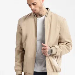 showoffff Showoff Beige Slim Fit Reversible Jacket image 1