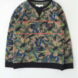 Angel & Rocket Kids Brown & Green Cotton Printed Full Sleeves Sweatshirt image 1