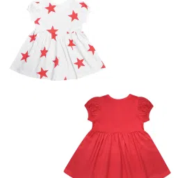 A.T.U.N. Red & White Printed Dress (Pack Of 2) image 2