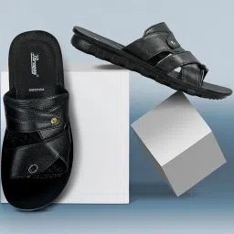 Paragon Men's Black Casual Sandals image 1