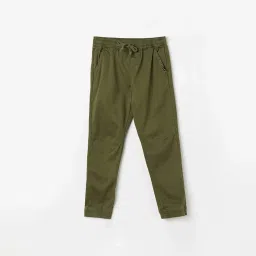 Fame Forever by Lifestyle Kids Olive Cotton Regular Fit Joggers image 1