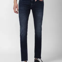 Peter England Navy Cotton Slim Fit Jeans image 1