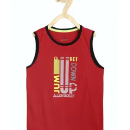 allen solly junior Allen Solly Kids Red Printed Vest image 1