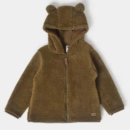 MiArcus Kids Brown Regular Fit Full Sleeves Jacket image 1