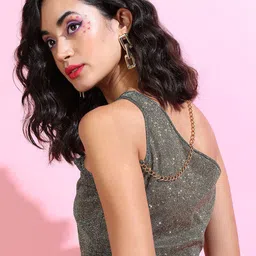 Tokyo Talkies Print One Shoulder Top image 2