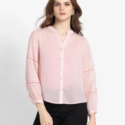 SHAYE Pink Regular Fit Shirt image 1