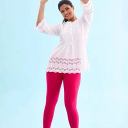 Go Colors! Dark Pink Solid Churidar-picture-13