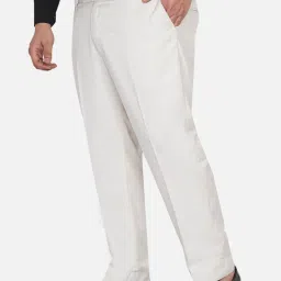 John Pride Cream Plus Size Trousers image 4