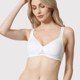 Van Heusen Comfort Fit Anti Bacterial Wireless Solid Shaper Bra - White image 1
