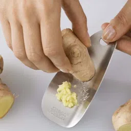 Joseph Joseph Silver Stainless Steel 5.5 cm Garlic & Ginger Grater - Set of 1 image 2