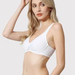 Van Heusen Comfort Fit Anti Bacterial Wireless Solid Shaper Bra - White image 3