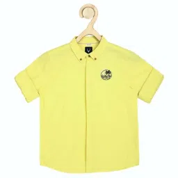 allen solly junior Allen Solly Kids Yellow Regular Fit Full Sleeves Shirt image 1
