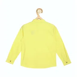allen solly junior Allen Solly Kids Yellow Regular Fit Full Sleeves Shirt image 2