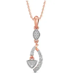 Joyalukkas 18k Rose Gold & Diamond Chain Pendant for Women-image-76