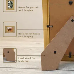 BEHOMA Home Collection Gold Metal Textured Photo Frame - Set of 2 image 3