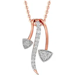 Joyalukkas 18k Rose Gold & Diamond Sword-shaped Chain Pendant for Women-picture-27