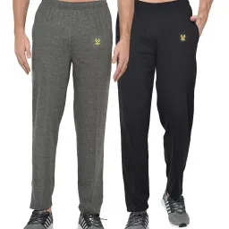 Vimal Jonney Dark Grey & Black Regular Fit Trackpants - Pack of 2 image 1
