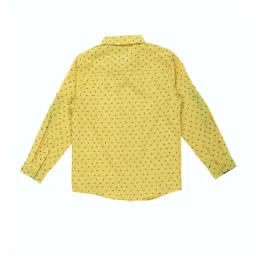 allen solly junior Allen Solly Kids Yellow Printed Full Sleeves Shirt image 2