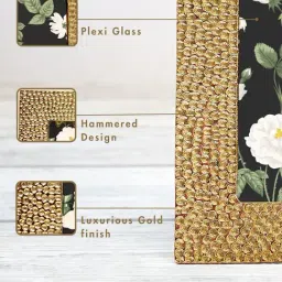 BEHOMA Home Collection Gold Metal Textured Photo Frame - Set of 2 image 2