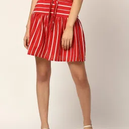 Elle Red Striped Skirt image 1