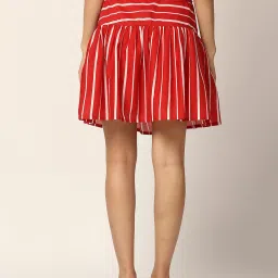 Elle Red Striped Skirt image 2