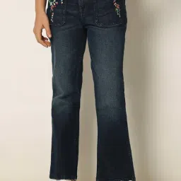 VERO MODA GIRL Blue Embroidered Jeans-image-29