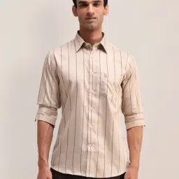 U.S. Polo Assn. Brown Cotton Regular Fit Striped Shirt-picture-18