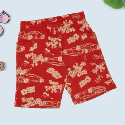 Pantaloons Junior Boys Fiery Red Printed Shorts-image-92