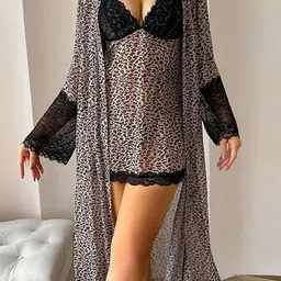 LULU & SKY Animal Printed Baby Doll Night dress-picture-17