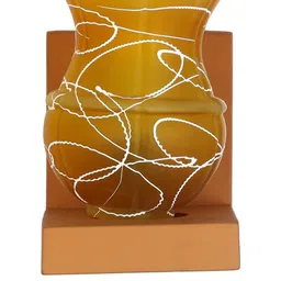 SOMIL Yellow Glass Cylinder Printed Wall Lamps image 2