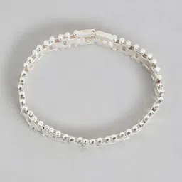 PARIS HAMILTON Unisex Oxidised Silver-Plated Link Bracelet image 2