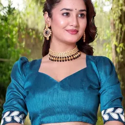 jayant creation Blue Poly Georgette Sarees image 3