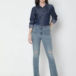 Vero Moda Blue Distressed Jeans image 4