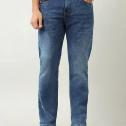 Ad By Arvind Blue Cotton Slim Fit Jeans-picture-24